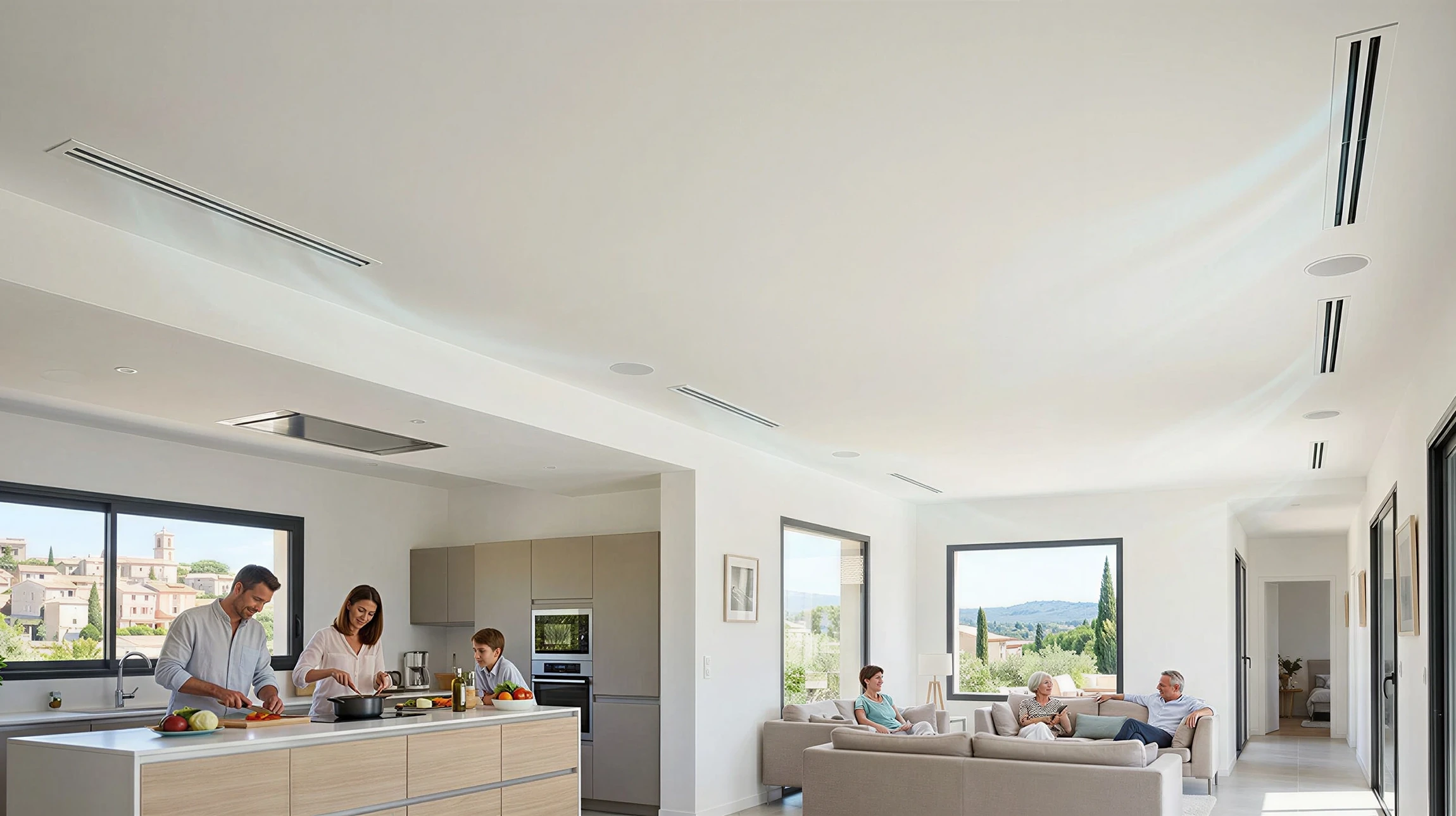 Unité extérieure du compresseur d'air conditionné installée à l'extérieur de la maison